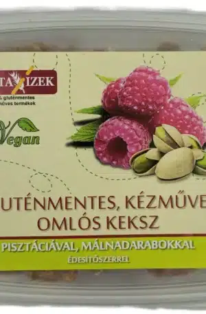 Omlós keksz pisztáciával málnadarabokkal 180g Tiszta Ízek gluténmentes, kézműves